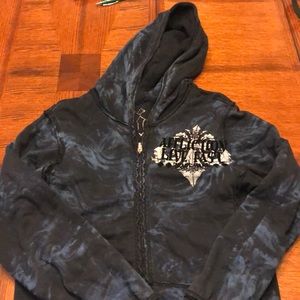 AFFLICTION reversible hoodie Blue Large Women’s